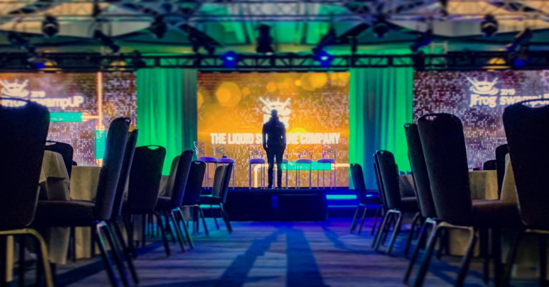 Corporate Events, jfrog led wall video wall video production keynote