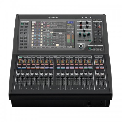 mics, speakers, sound gear mixer ql1 yamaha